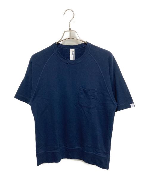 LOOPWHEELER（ループウィラー）LOOPWHEELER (ループウィラー) BEAMS PLUS (ビームスプラス) 半袖スウェット ネイビー サイズ:Lの古着・服飾アイテム