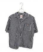 DANTONダントン）の古着「半袖シャツ」｜ブラック×ホワイト