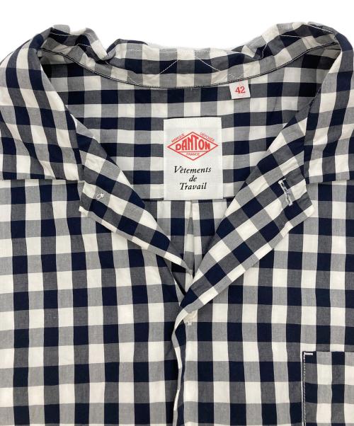 DANTON（ダントン）DANTON (ダントン) 半袖シャツ ブラック×ホワイト サイズ:42の古着・服飾アイテム