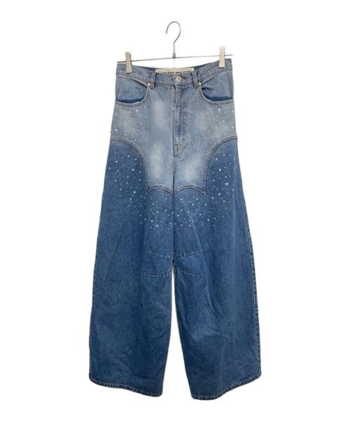 PRANK PROJECT（プランクプロジェクト）PRANK PROJECT (プランクプロジェクト) Heart Bijou Denim Pants / デニムパンツ ブルー サイズ:38の古着・服飾アイテム