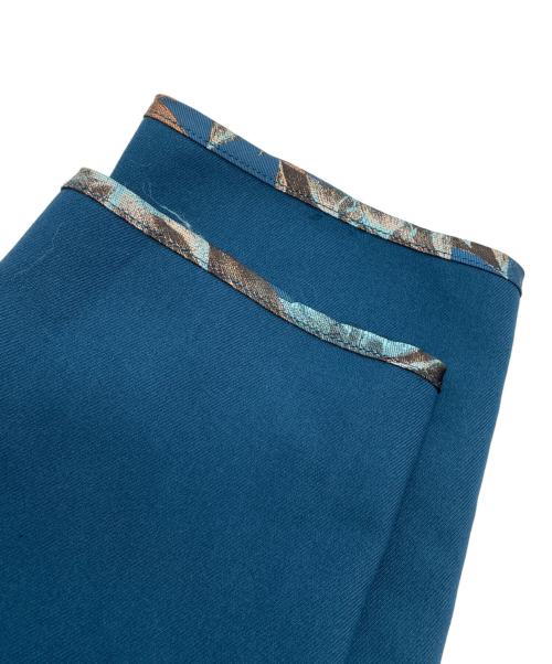 sahara（サハラ）sahara (サハラ) Cross Neck Jacquard Dress / クロスネックジャガードドレス ブルー サイズ:不明（実寸をご確認ください）の古着・服飾アイテム