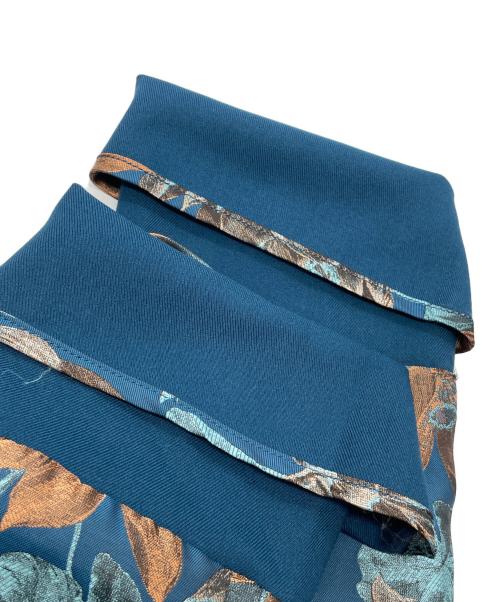 sahara（サハラ）sahara (サハラ) Cross Neck Jacquard Dress / クロスネックジャガードドレス ブルー サイズ:不明（実寸をご確認ください）の古着・服飾アイテム