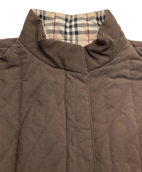 BURBERRY LONDON（バーバリーロンドン）BURBERRY LONDON (バーバリーロンドン) ノヴァチェック リバーシブルキルティングジャケット ブラウン サイズ:40の古着・服飾アイテム