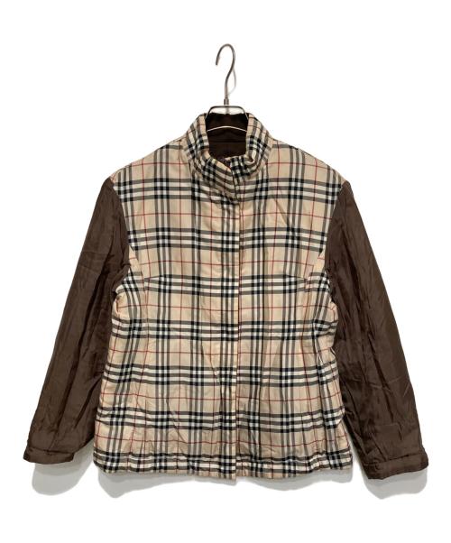 BURBERRY LONDON（バーバリーロンドン）BURBERRY LONDON (バーバリーロンドン) ノヴァチェック リバーシブルキルティングジャケット ブラウン サイズ:40の古着・服飾アイテム