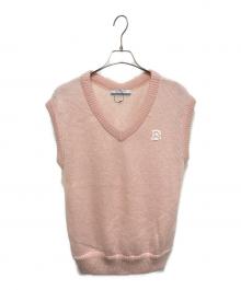 BORDERS at BALCONY（ボーダーズアットバルコニー）の古着「SPRING MOHAIR VEST」｜ピンク
