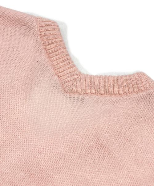 BORDERS at BALCONY（ボーダーズアットバルコニー）BORDERS AT BALCONY (ボーダーズアットバルコニー) SPRING MOHAIR VEST ピンク サイズ:38の古着・服飾アイテム