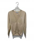 BORDERS at BALCONYボーダーズアットバルコニー）の古着「WOOLSILK TEAM CARDIGAN」｜ベージュ