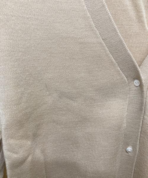BORDERS at BALCONY（ボーダーズアットバルコニー）BORDERS AT BALCONY (ボーダーズアットバルコニー) WOOLSILK TEAM CARDIGAN ベージュ サイズ:38の古着・服飾アイテム