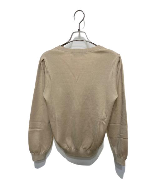 BORDERS at BALCONY（ボーダーズアットバルコニー）BORDERS AT BALCONY (ボーダーズアットバルコニー) WOOLSILK TEAM CARDIGAN ベージュ サイズ:38の古着・服飾アイテム