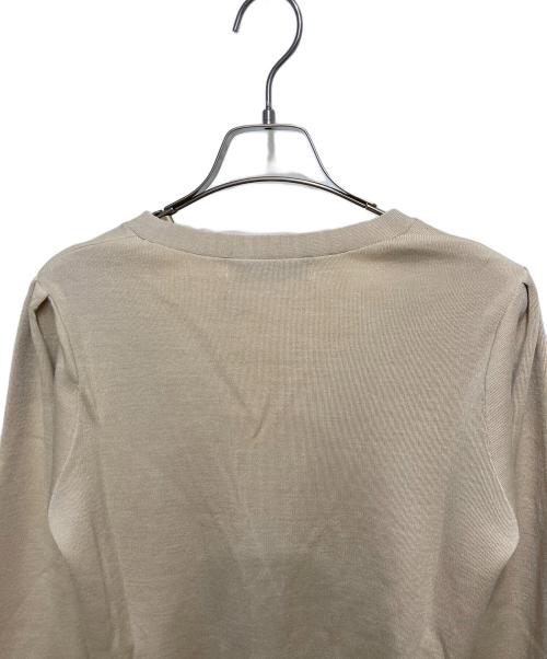 BORDERS at BALCONY（ボーダーズアットバルコニー）BORDERS AT BALCONY (ボーダーズアットバルコニー) WOOLSILK TEAM CARDIGAN ベージュ サイズ:38の古着・服飾アイテム