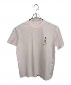 BORDERS at BALCONYボーダーズアットバルコニー）の古着「EMBROIDERY TEE」｜ピンク