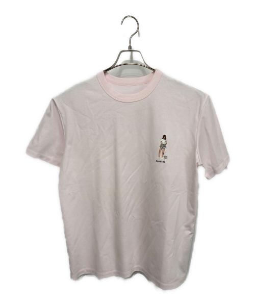 BORDERS at BALCONY（ボーダーズアットバルコニー）BORDERS at BALCONY (ボーダーズアットバルコニー) EMBROIDERY TEE ピンク サイズ:Lの古着・服飾アイテム