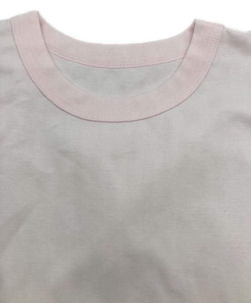BORDERS at BALCONY（ボーダーズアットバルコニー）BORDERS at BALCONY (ボーダーズアットバルコニー) EMBROIDERY TEE ピンク サイズ:Lの古着・服飾アイテム