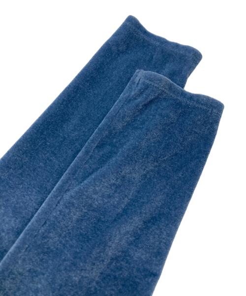 Adam et Rope（アダム エ ロペ）Adam et Rope (アダム エ ロペ) 【洗える・ストレッチ】シアートリコットベロアカーディガン ブルー サイズ:FREEの古着・服飾アイテム