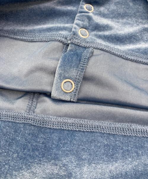 Adam et Rope（アダム エ ロペ）Adam et Rope (アダム エ ロペ) 【洗える・ストレッチ】シアートリコットベロアカーディガン ブルー サイズ:FREEの古着・服飾アイテム