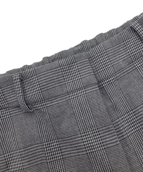 PLST（プラステ）PLST (プラステ) ワイドパンツ（ウォームリザーブ）チェック グレー サイズ:Lの古着・服飾アイテム