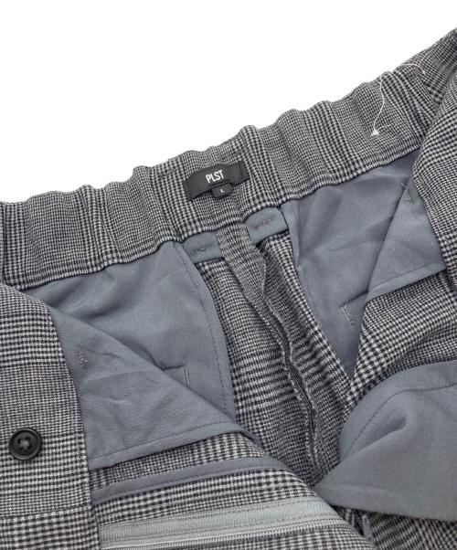 PLST（プラステ）PLST (プラステ) ワイドパンツ（ウォームリザーブ）チェック グレー サイズ:Lの古着・服飾アイテム