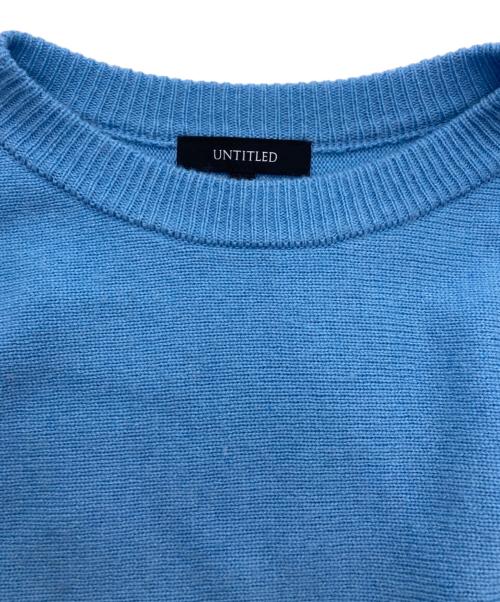 UNTITLED（アンタイトル）UNTITLED (アンタイトル) ウールシルクカシミヤミックス ボートネックプルオーバーニット ブルー サイズ:2の古着・服飾アイテム