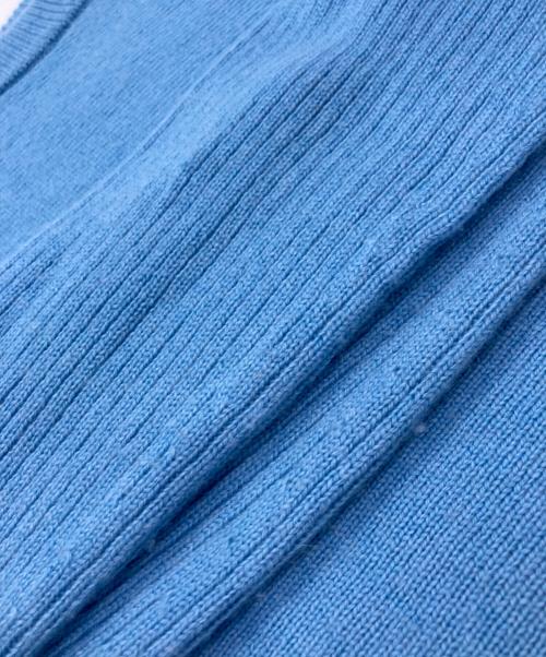 UNTITLED（アンタイトル）UNTITLED (アンタイトル) ウールシルクカシミヤミックス ボートネックプルオーバーニット ブルー サイズ:2の古着・服飾アイテム