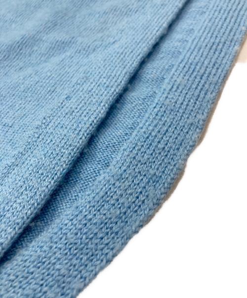 UNTITLED（アンタイトル）UNTITLED (アンタイトル) ウールシルクカシミヤミックス ボートネックプルオーバーニット ブルー サイズ:2の古着・服飾アイテム