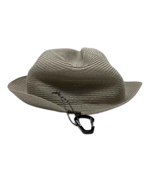 and wander（アンドワンダー）and wander (アンドワンダー) ストローハット グレーの古着・服飾アイテム
