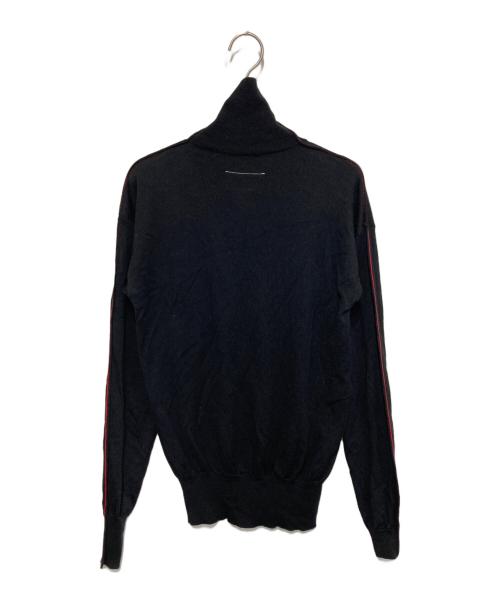 MM6 Maison Margiela（エムエムシックスメゾンマルジェラ）MM6 Maison Margiela (エムエムシックスメゾンマルジェラ) タートルネックニット ブラック×レッド サイズ:Ｓの古着・服飾アイテム