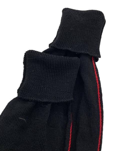 MM6 Maison Margiela（エムエムシックスメゾンマルジェラ）MM6 Maison Margiela (エムエムシックスメゾンマルジェラ) タートルネックニット ブラック×レッド サイズ:Ｓの古着・服飾アイテム