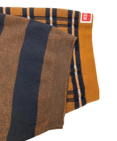 KENZO（ケンゾー）KENZO (ケンゾー) ニットポロシャツ / マルチストライププルオーバー ブラウン サイズ:Ｓの古着・服飾アイテム