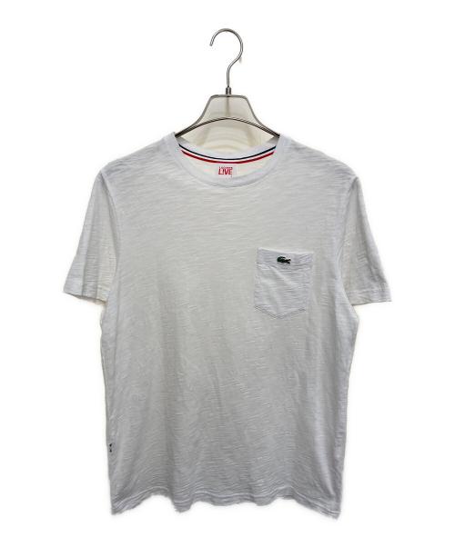 LACOSTE LIVE（ラコステライブ）LACOSTE LIVE (ラコステライブ) ポケットTシャツ ホワイト サイズ:3の古着・服飾アイテム