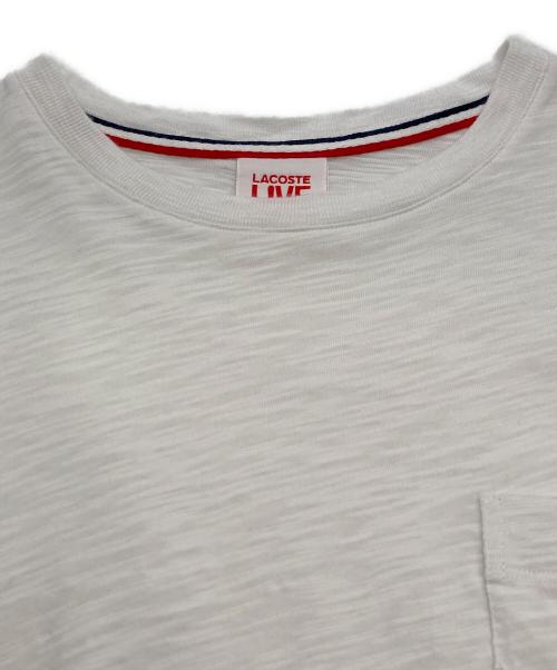 LACOSTE LIVE（ラコステライブ）LACOSTE LIVE (ラコステライブ) ポケットTシャツ ホワイト サイズ:3の古着・服飾アイテム
