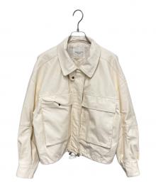 FREAK'S STORE（フリークスストア）の古着「フェイクレザー ショートブルゾン」｜アイボリー