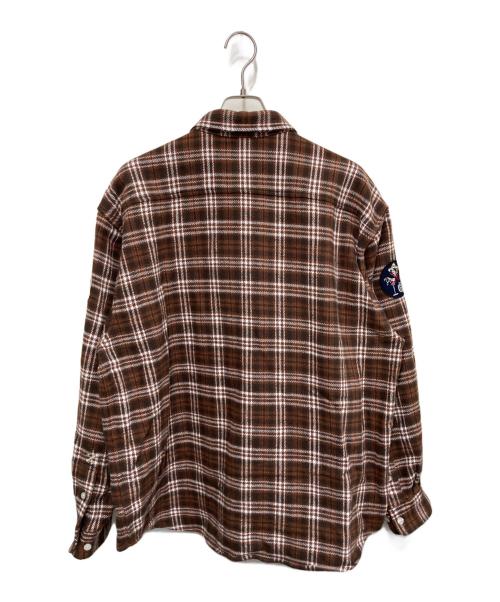 X-LARGE（エクストララージ）X-LARGE (エクストララージ) PATCHED FLANNEL SHIRT ブラウン サイズ:Lの古着・服飾アイテム