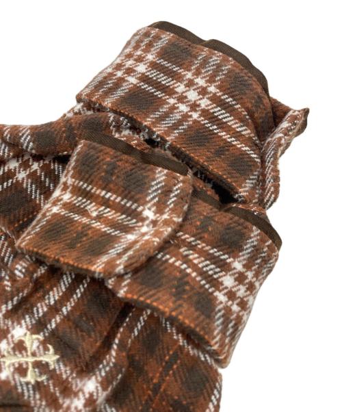 X-LARGE（エクストララージ）X-LARGE (エクストララージ) PATCHED FLANNEL SHIRT ブラウン サイズ:Lの古着・服飾アイテム