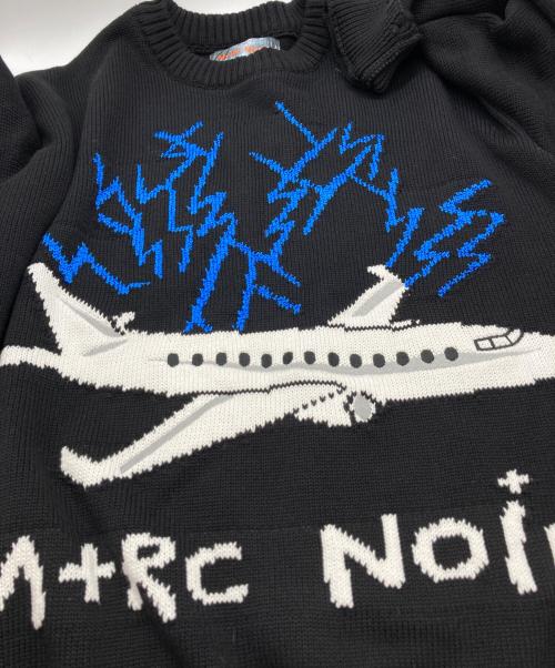 M+RC NOIR（マルシェノア）M+RC NOIR (マルシェノア) ダメージニット ブラック サイズ:Ｍの古着・服飾アイテム