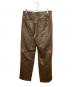 TAUPE (トープ) SIDE-LINE LEATHER PANTS ブラウン サイズ:3：7000円