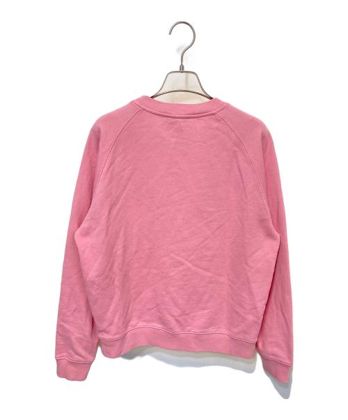 maison kitsune（メゾンキツネ）MAISON KITSUNE (メゾンキツネ) ホットドッグフォックスワッペンスウェット ピンク サイズ:Mの古着・服飾アイテム