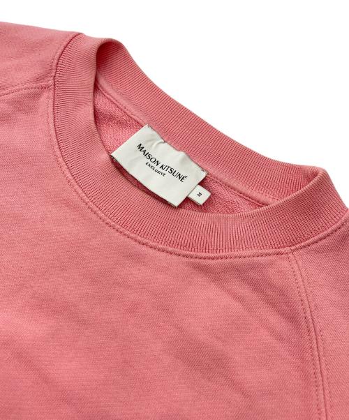maison kitsune（メゾンキツネ）MAISON KITSUNE (メゾンキツネ) ホットドッグフォックスワッペンスウェット ピンク サイズ:Mの古着・服飾アイテム