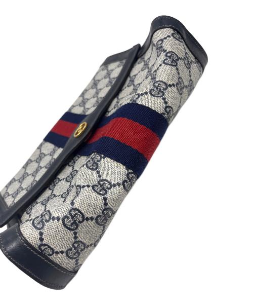 GUCCI（グッチ）GUCCI (グッチ) セカンドバッグ ネイビーの古着・服飾アイテム