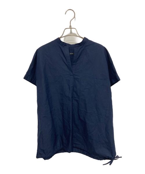 JOURNAL STANDARD（ジャーナルスタンダード）JOURNAL STANDARD (ジャーナルスタンダード) ハードマンズリネンコットンフレンチスリーブスキッパーシャツ ネイビー サイズ:FREEの古着・服飾アイテム