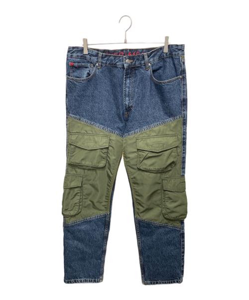 HUGO BOSS（ヒューゴ ボス）HUGO BOSS (ヒューゴ ボス) ハイブリッドデザイン ブルー リジッドデニム インディゴ サイズ:36×32の古着・服飾アイテム
