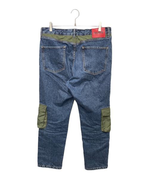 HUGO BOSS（ヒューゴ ボス）HUGO BOSS (ヒューゴ ボス) ハイブリッドデザイン ブルー リジッドデニム インディゴ サイズ:36×32の古着・服飾アイテム