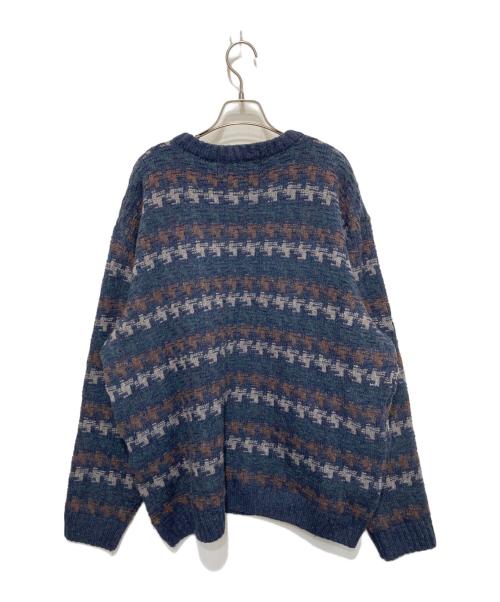 orvis（オービス）ORVIS (オービス) ヴィンテージ総柄ニット ネイビー サイズ:XLの古着・服飾アイテム