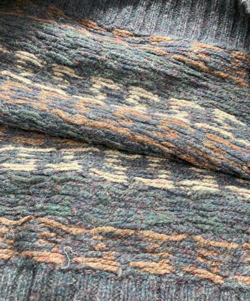 orvis（オービス）ORVIS (オービス) ヴィンテージ総柄ニット ネイビー サイズ:XLの古着・服飾アイテム