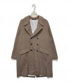 ATONエイトン）の古着「カシミヤフリースダブルコート /  CASHMERE FLEECE」｜ブラウン