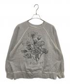 SAINT Mxxxxxxセントマイケル）の古着「CREW SWT / FLOWER / GRAY / ダメージ加工スウェット」｜グレー