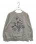 SAINT Mxxxxxx（セントマイケル）の古着「CREW SWT / FLOWER / GRAY / ダメージ加工スウェット」｜グレー