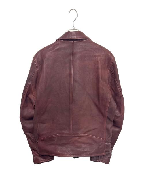 AVIREX（アヴィレックス）AVIREX (アヴィレックス) Dポケット ディアレザージャケット ボルドー サイズ:XLの古着・服飾アイテム