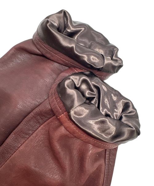 AVIREX（アヴィレックス）AVIREX (アヴィレックス) Dポケット ディアレザージャケット ボルドー サイズ:XLの古着・服飾アイテム