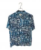 HOUSTONヒューストン）の古着「オープンカラーシャツ」｜ブルー