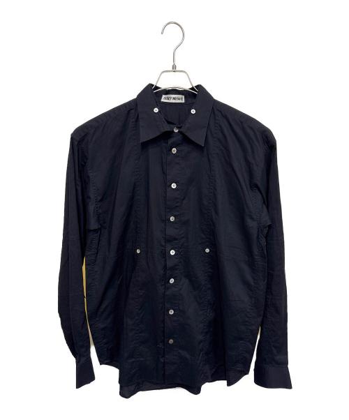 ISSEY MIYAKE（イッセイミヤケ）ISSEY MIYAKE (イッセイミヤケ) マルチシルエット長袖シャツ ネイビー サイズ:Mの古着・服飾アイテム